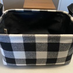 FARMHOUSE PLAID STORAGE BIN