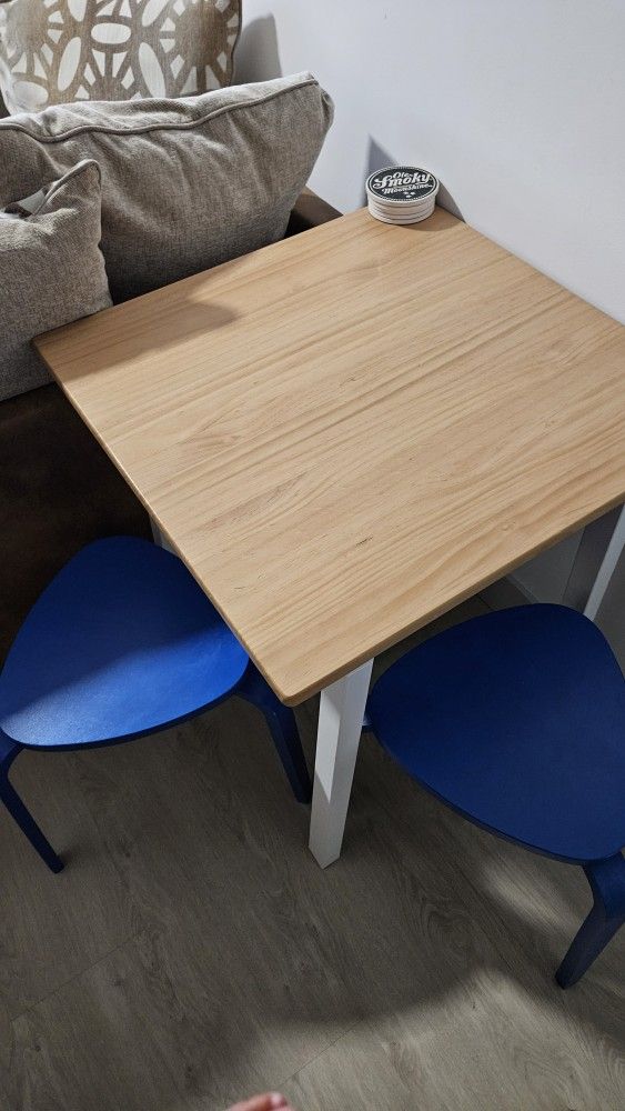 Ikea Small Wooden Table With Stools