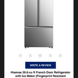Hisense French Door Refrigerator  - Stainless Steel 