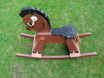 Wooden rocking horse