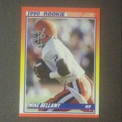 1990 Score Mike Bellamy Cleveland Browns #626 Rookie RC Football Card Collectible Vintage Sports NFL Trading Professional Pro
