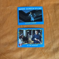 2 vintage 1989 ghostbusters trading cards 