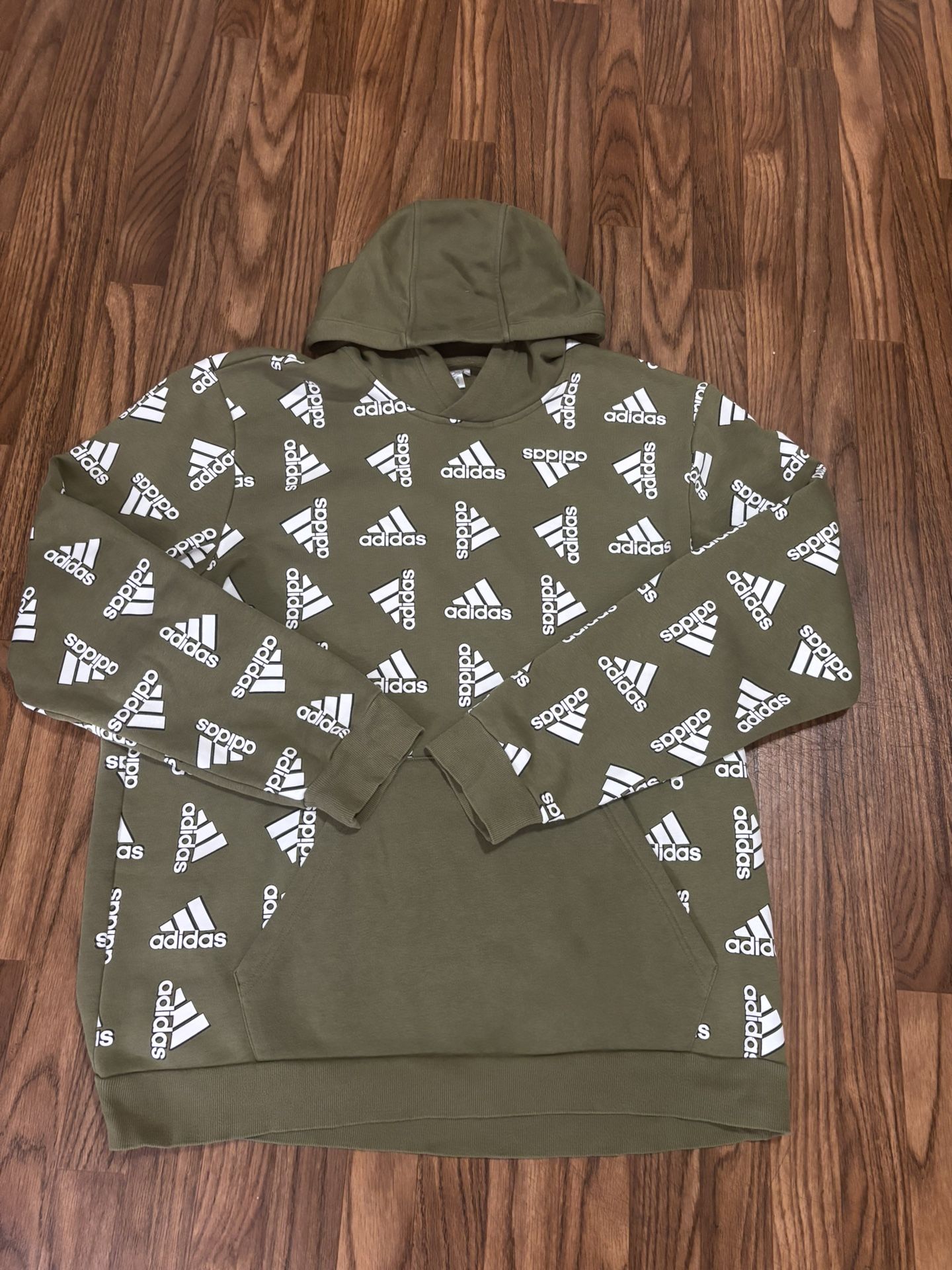 Adidas *Mens Full Spell Out Pullover Hoodie * Size XXL * Like NEW