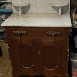 Antique Marble top Dry Sink