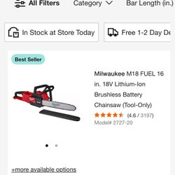 18v Milwaukee chain Saw 