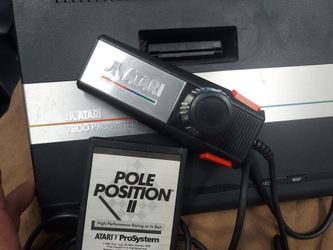 Atari 7800 With Pole Postion II Game Cartridge **Read Description 