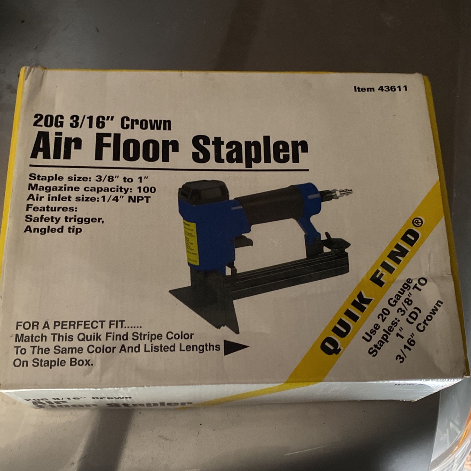 Air floor stapler