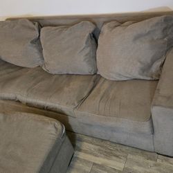 3-Seater Couch with Ottoman - $50 (Great Condition!)
