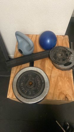 Multipe Gym weights and items
