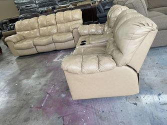 Sala De Piel Dos Piezas 