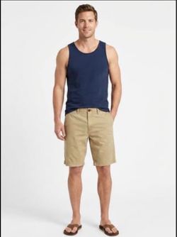 American Eagle Men's Beige Khaki Long Shorts Size 34 Casual AEO