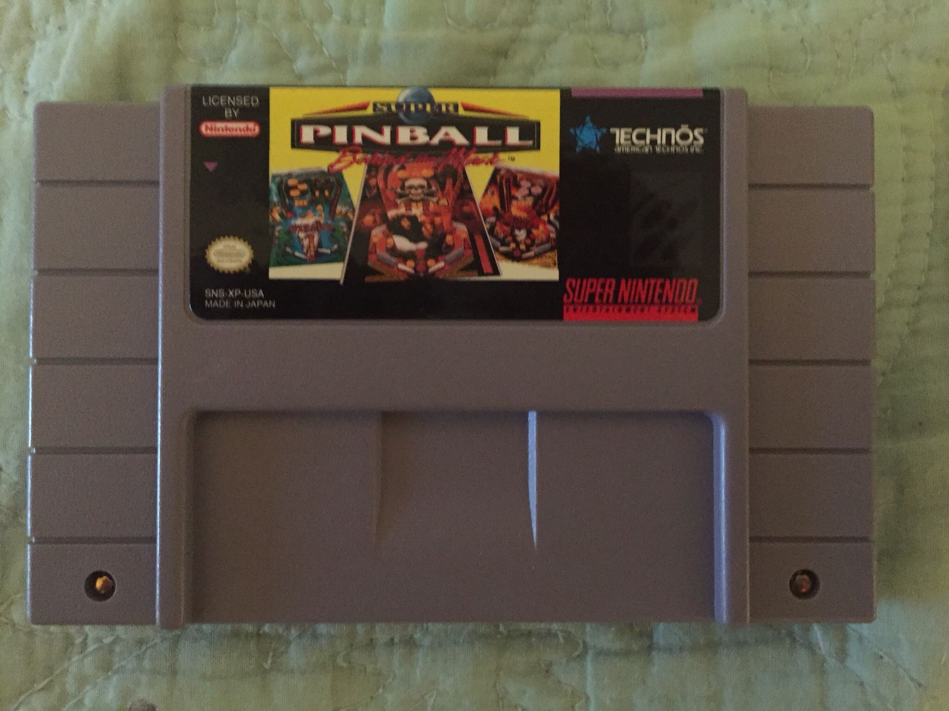 SNES Super Pinball Behind the Mask CIB