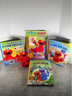 Sesame Street Elmo Toy and Book Bundle