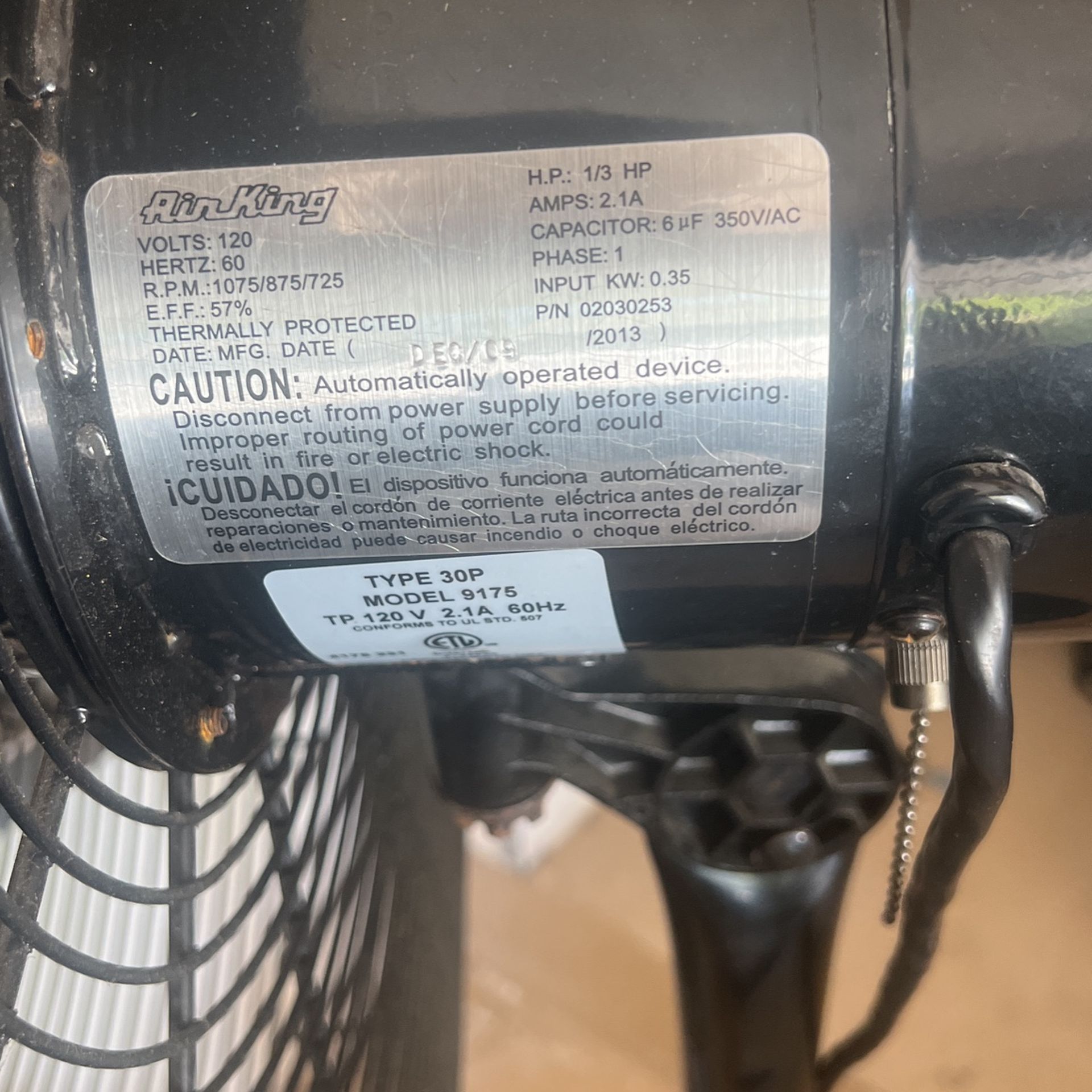 Air King High Velocity Air Circulator 