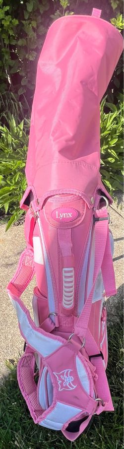 Lynx, GIRL'S,  Junior, 5 CLUB Golf Set + STAND BAG w/ HOOD, balls, tee’s