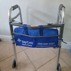 2 Button folding walker With Wheels 