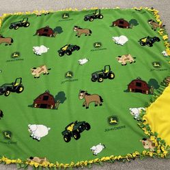 John Deere No Sew Blanket