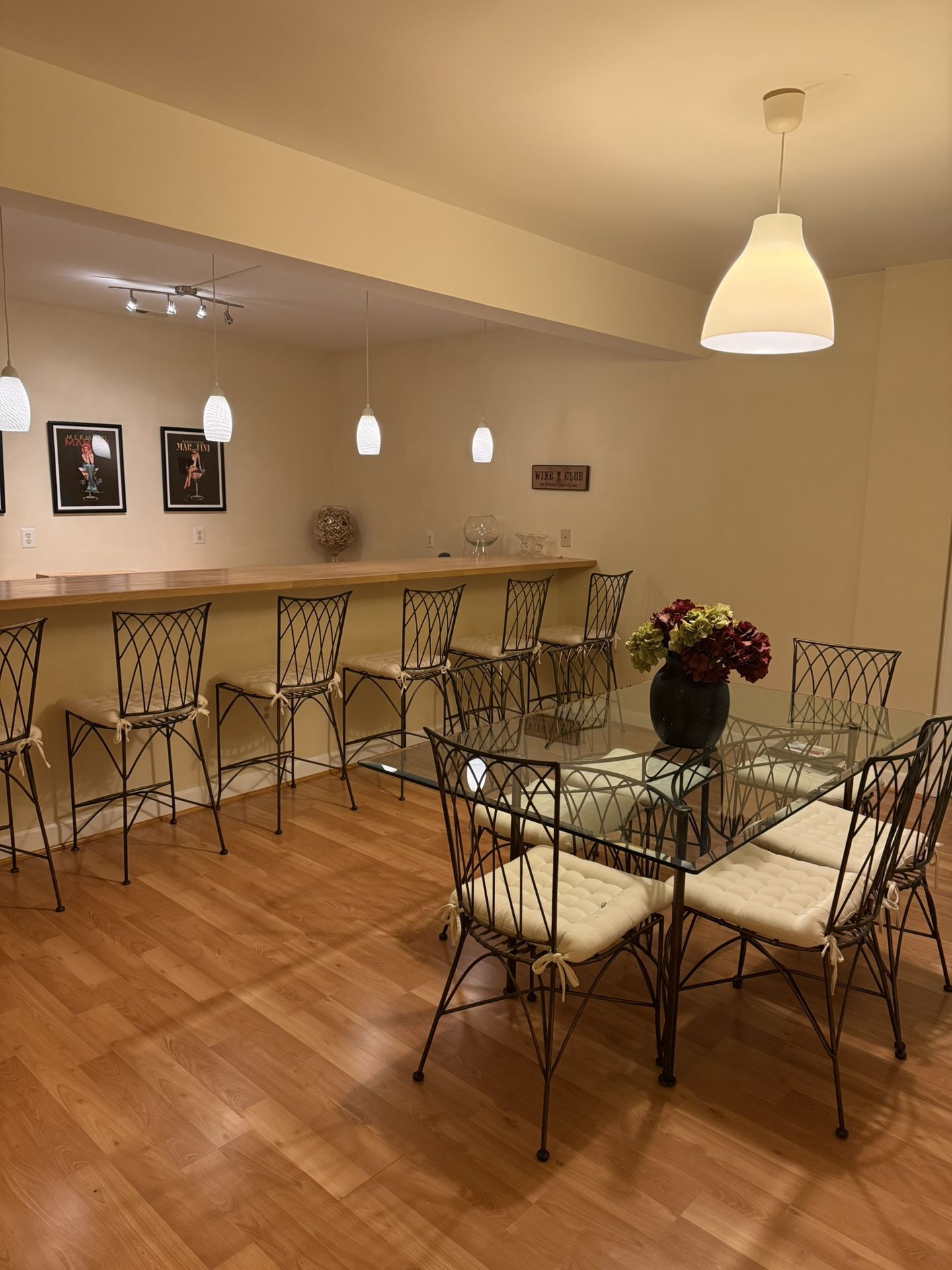Iron Dining And Bar Set