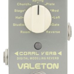 VALETON CORAL VERB DIGITAL MODELING REVERB PEDAL NEW IN BOX