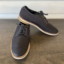 Calvin Klein Aggussie Dress Shoe Men's Size 8 Nylon Fabric Oxfords Black