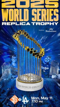 LA Dodgers 2025 World Series Championship Trophy replica