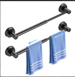 Adjustable Suction Cup Towel Bar for Bathroom Wall, 14.6Inch~24 Inch Towel Racks for Bathroom, SUS304 Stainless Steel Bathroom Towel Holder,Bathroom A