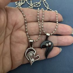I Love You ❤️ Heart Couple Necklaces 