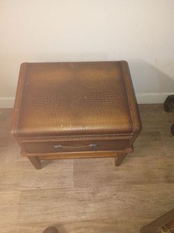 Vintage Crocodile Leather Table