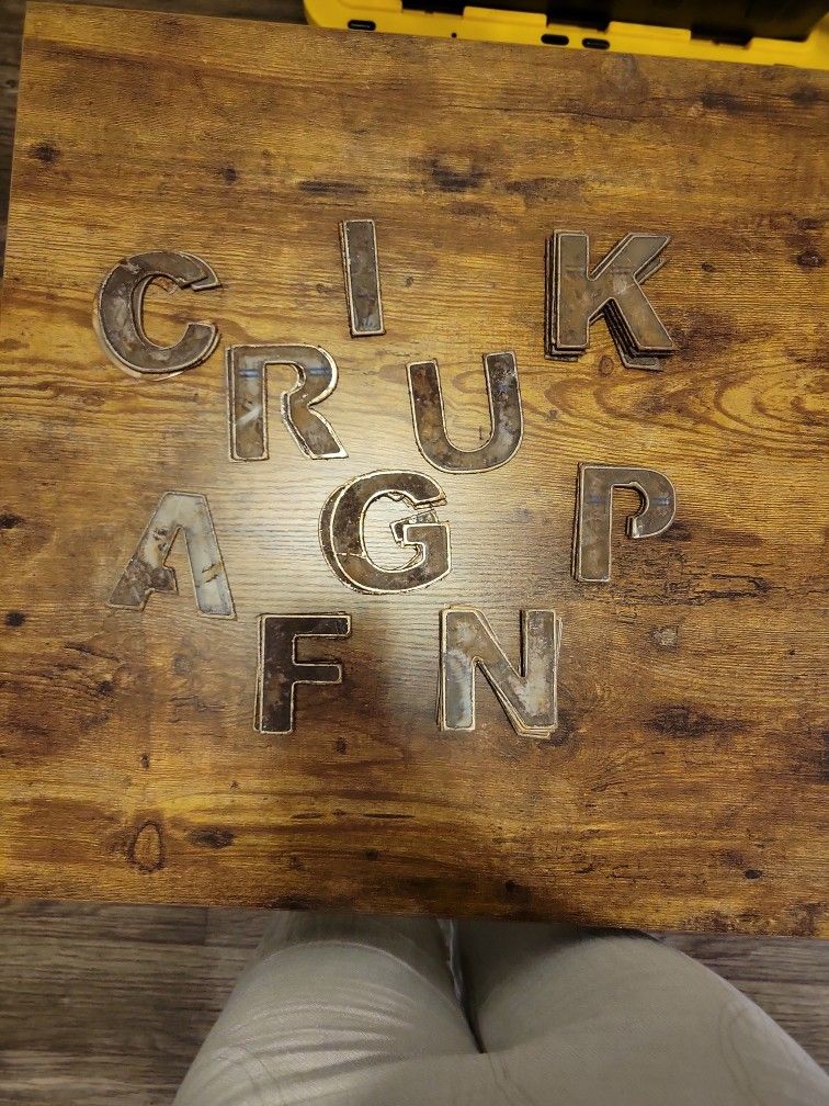 Charming Rustic 3 Inch Metal Letters