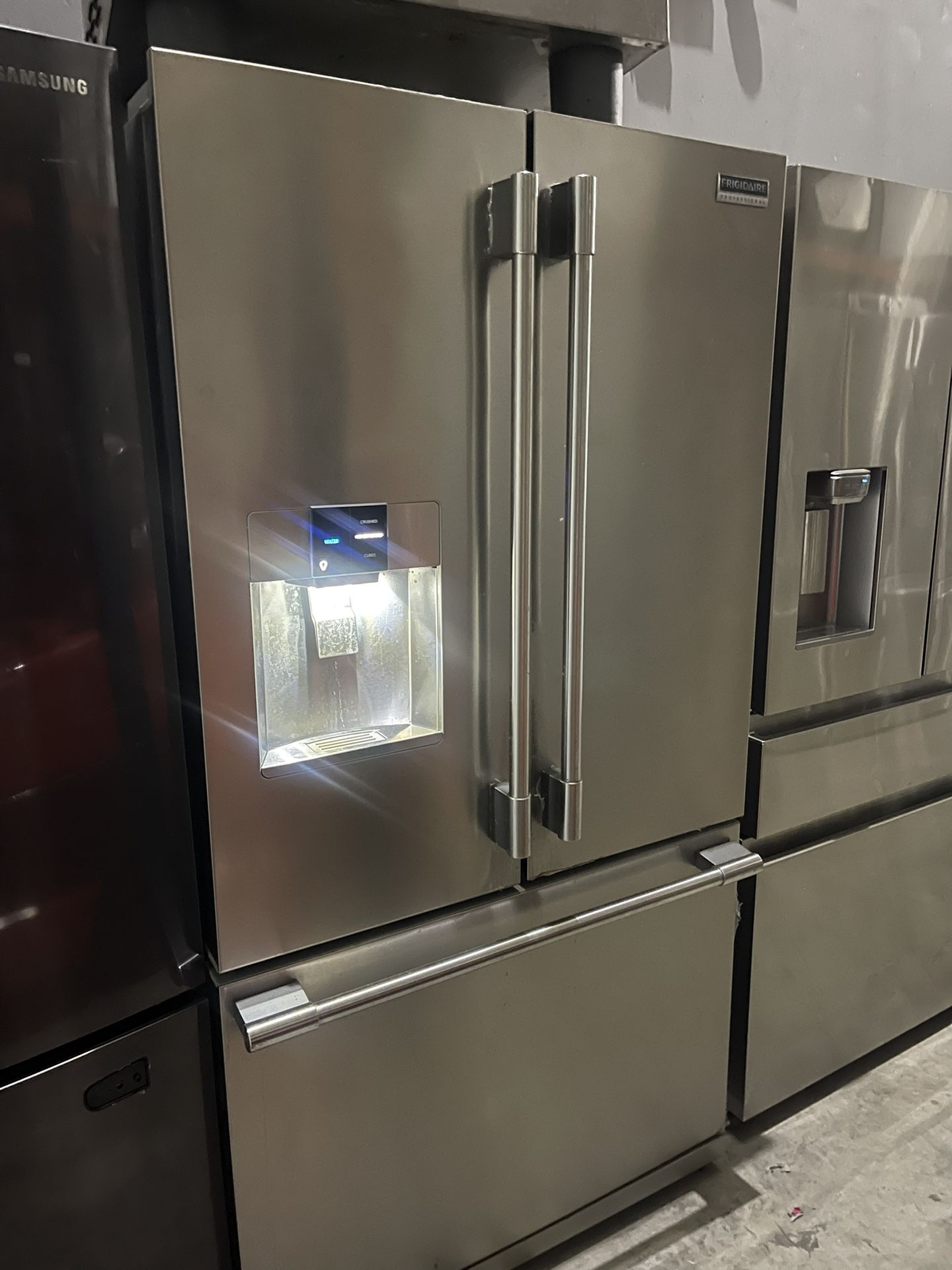 Refrigerator Frigidaire Professional French door 36” inches wide stainless steel counter depth 