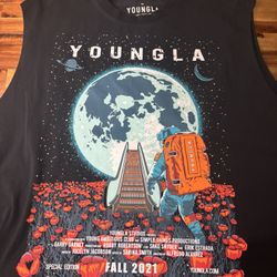 YoungLA Shirt Medium Black  Hype Outdoor Gym Workout Lift Gain Men’s Large