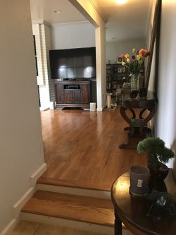 Wood TV Console (Living Spaces)