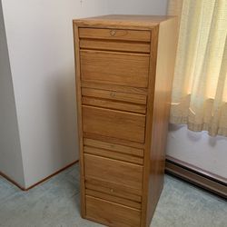 4 Drawer Oak Filing Cabinet