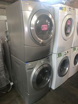 Whirlpool front load washer & electric dryer set working perfectly with 4 months warranty