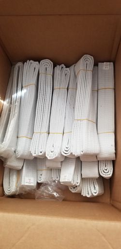 22 kids white belts karate taekwondo jujitsu mma martial arts