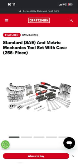 Craftsman Versastack™ Standard (SAE) And Metric Mechanics Tool Set With Case (262-Piece)