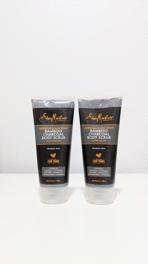 SheaMoisture African Black Soap Bamboo Charcoal Body Scrub, 6oz