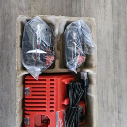 Milwaukee batteries and charger