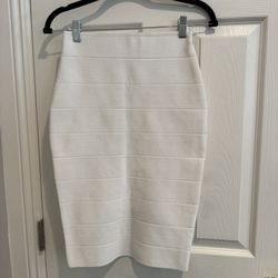Bandage White Formal Skirt 