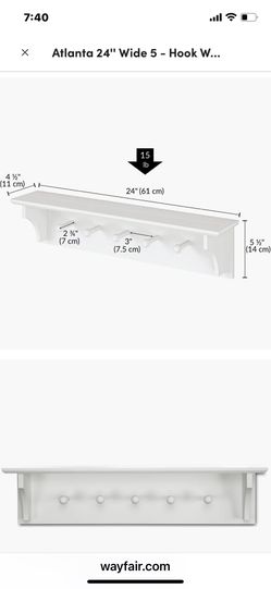 NEW White Wood Coat Rack