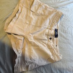 Tan cargo shorts, Hollister size 13/12 waist 31