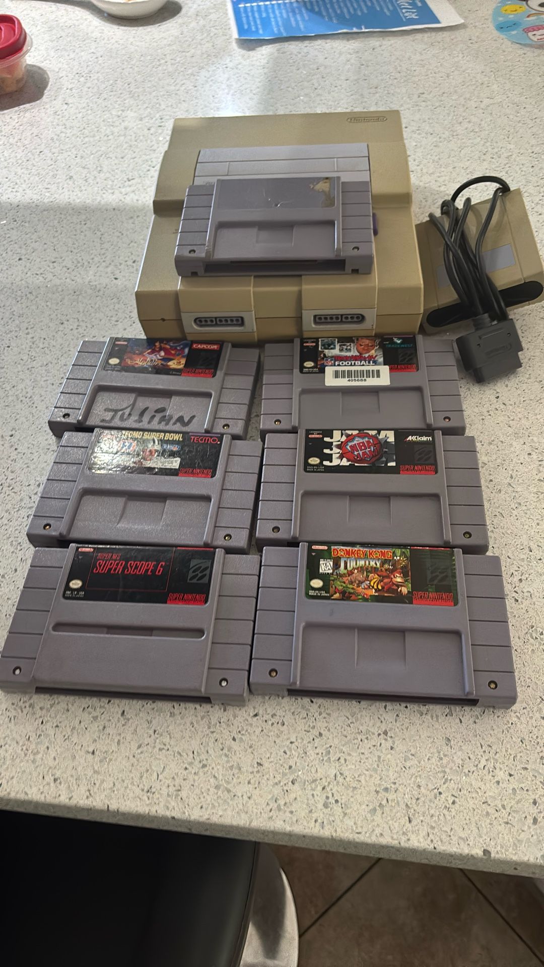 Super Nintendo With 7 Games