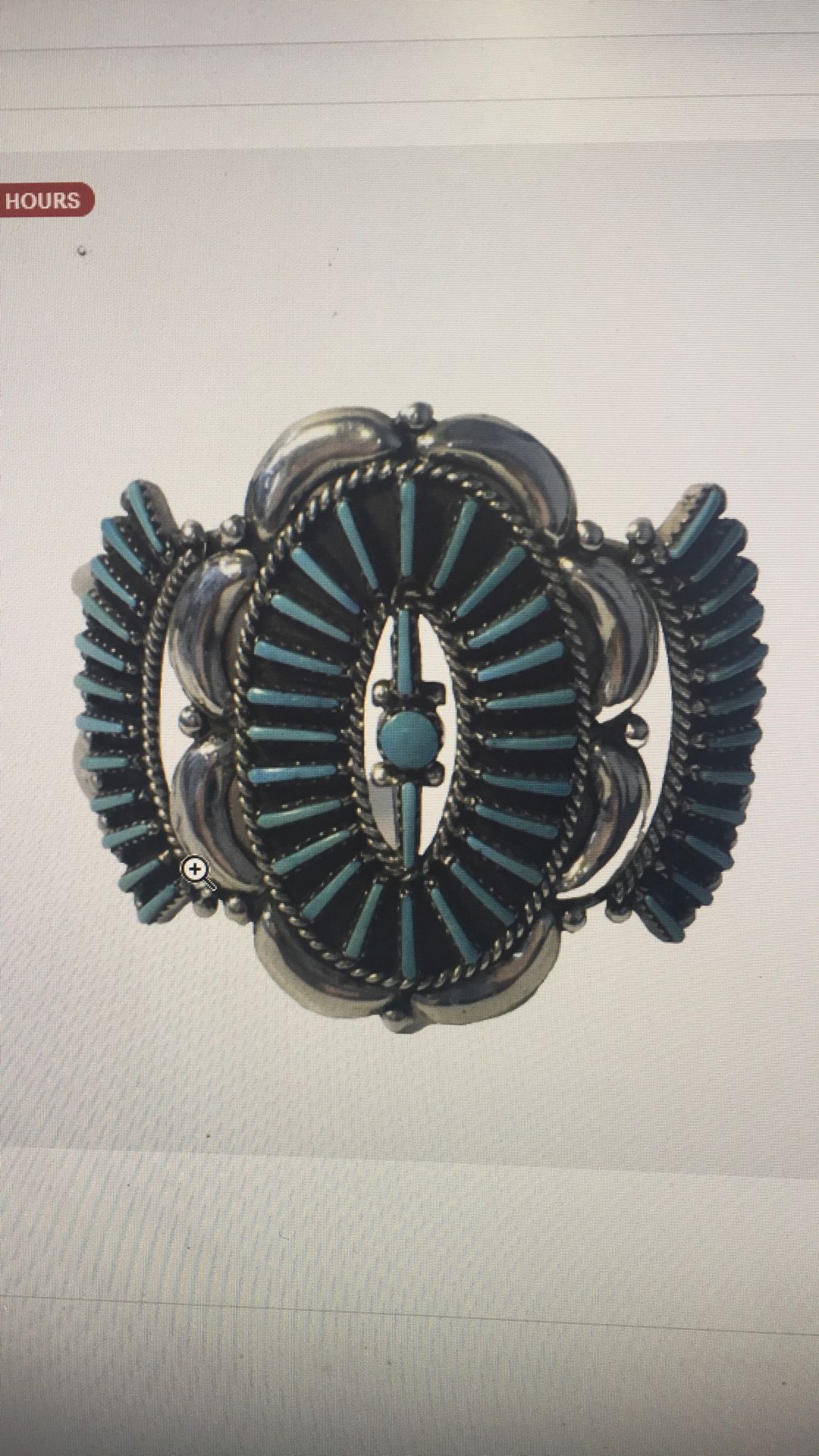 VINTAGE AUTHENTIC SIGNED JV NAVAJO TURQUOISE BRACELET BANGLE