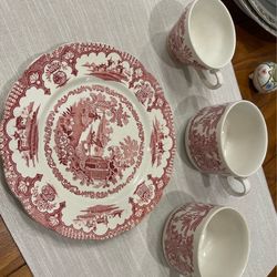 Vintage Pink Transferware.