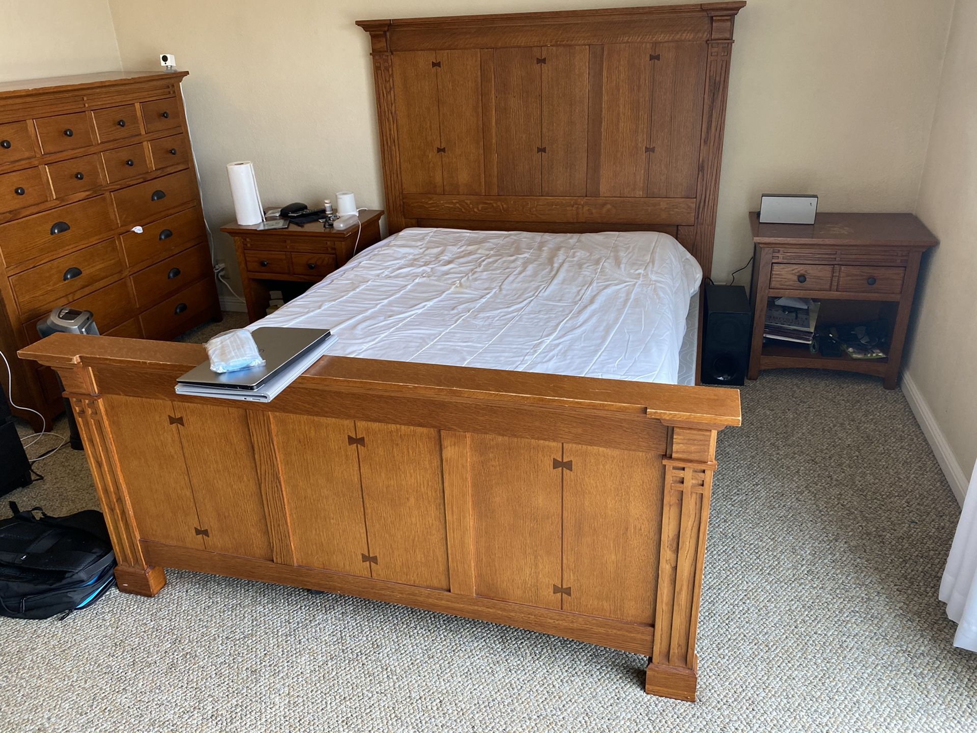 Real wood Queen bedroom set