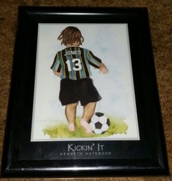 Art Print - Framed - Sports Stars as kids