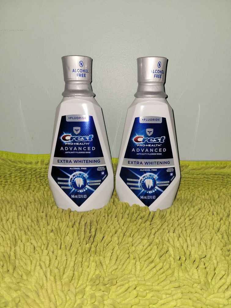 2 Crest Pro-Health Advanced Extra Whitening 32oz Mouthwash