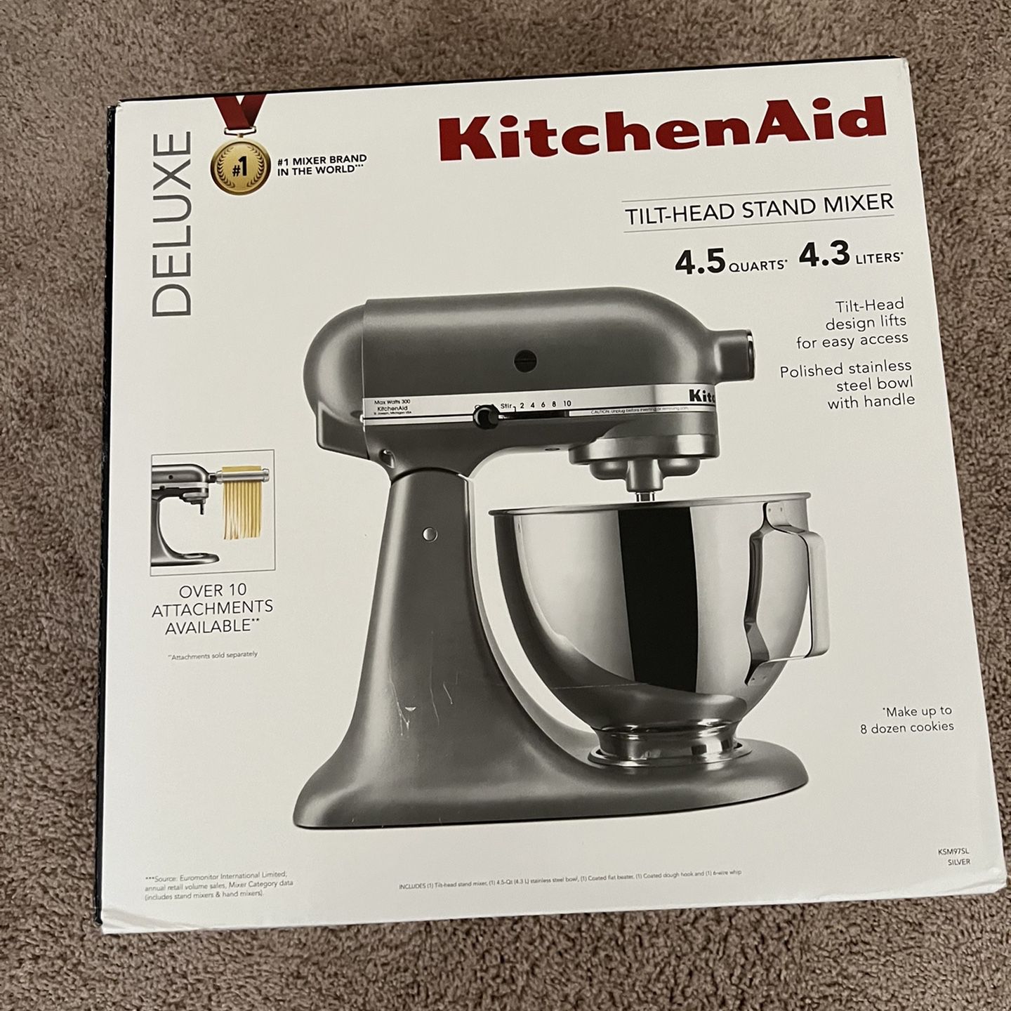 KitchenAid Deluxe 4.5 Quart Tilt-Head Stand Mixer - KSM97 
