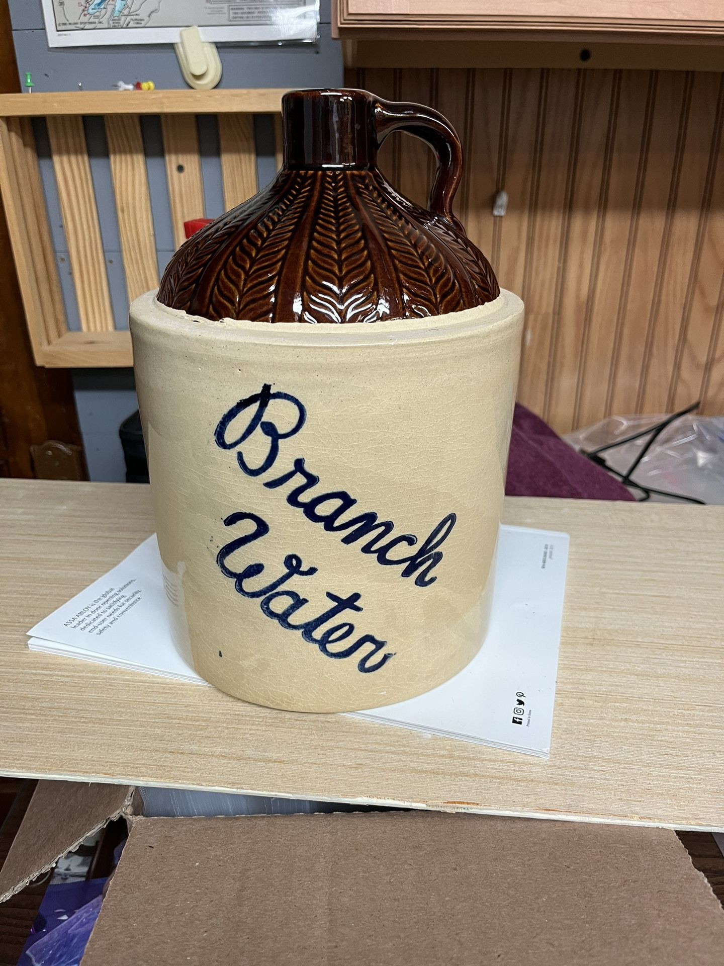 Vintage branch water jug