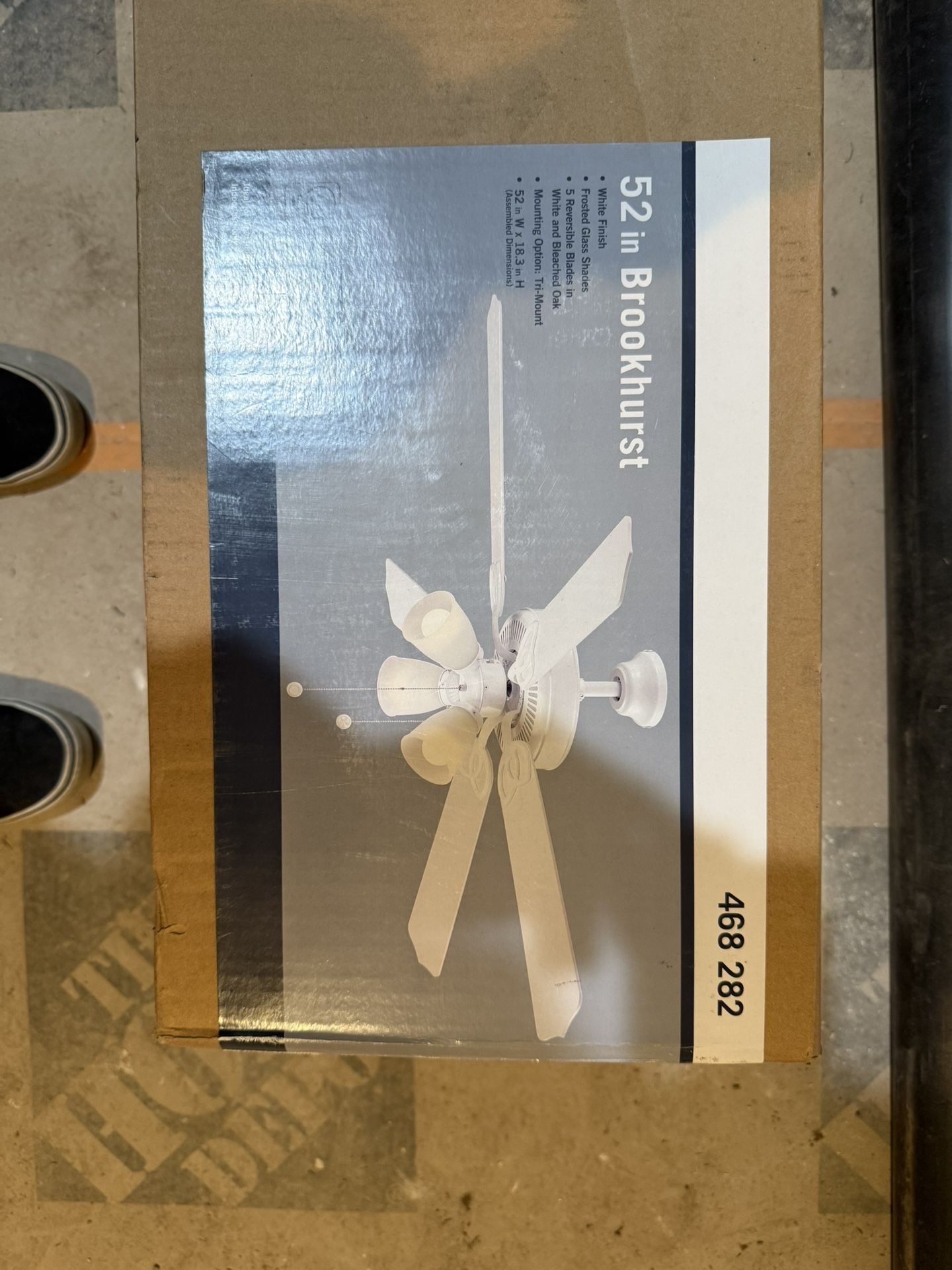 NEW 52” Brookhurst Ceiling Fan – White Finish, Sealed Box